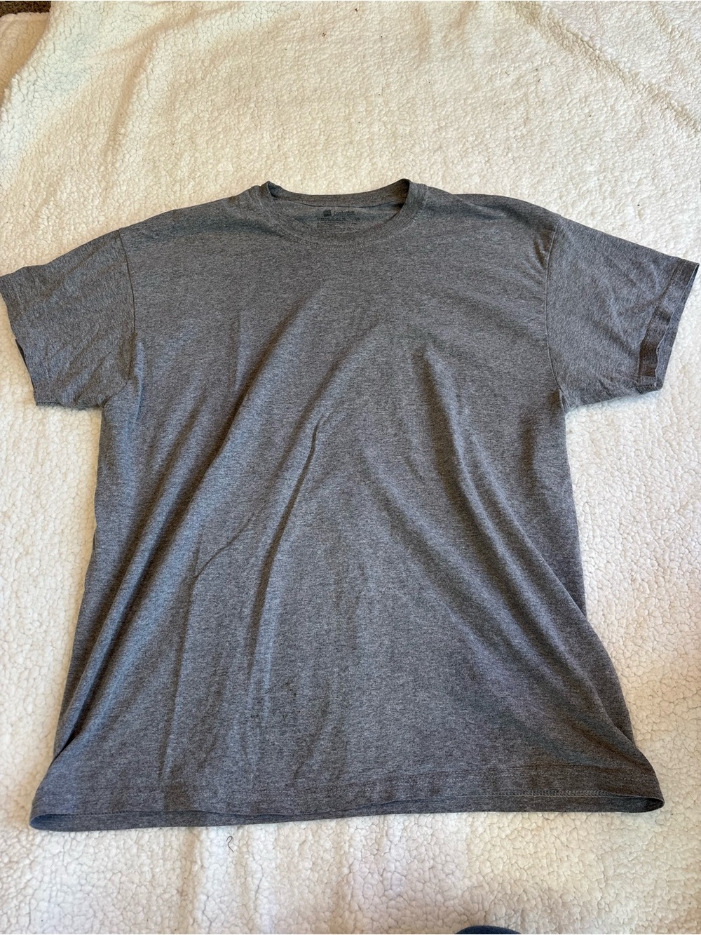 Men's Gray Classic Crew Neck T-Shirt Hanes - Gray Large